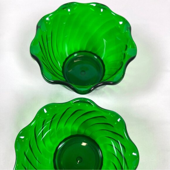 Green Holiday Christmas Tree Snack Candy Nut Dish Bowl Plastic 13 Pc Set Vintage - Picture 16 of 16